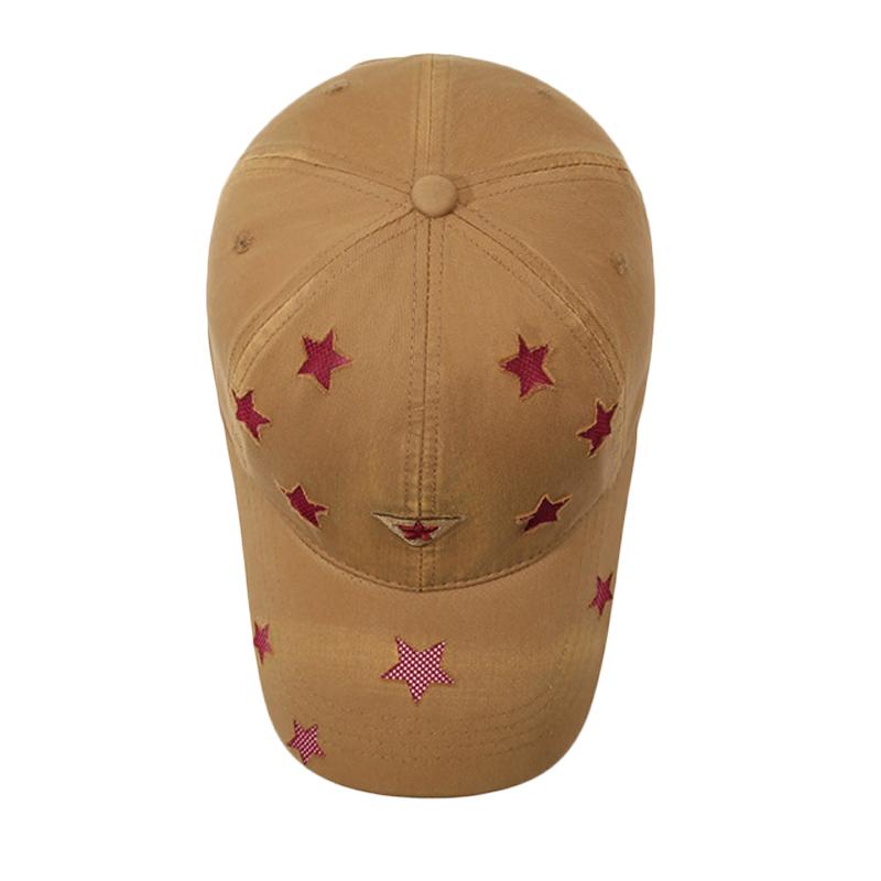 Vintage Five-Pointed Star Embroidered Baseball Cap Unisex Cap Breathable Soft Top Sunhat