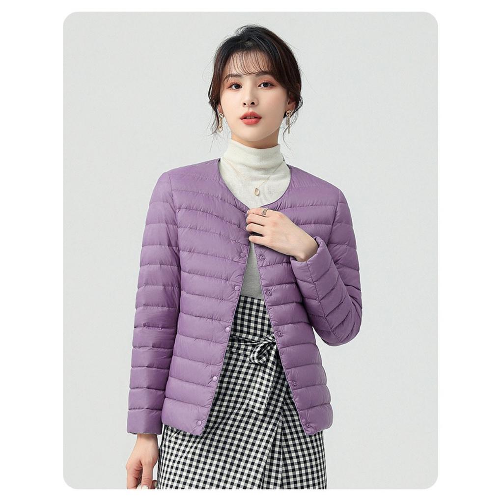 Lightweight Down Cotton Jacket, Women's Autumn and Winter Down Jacket, Lightweight and Thin Inner Lining, Fashionable and Warm