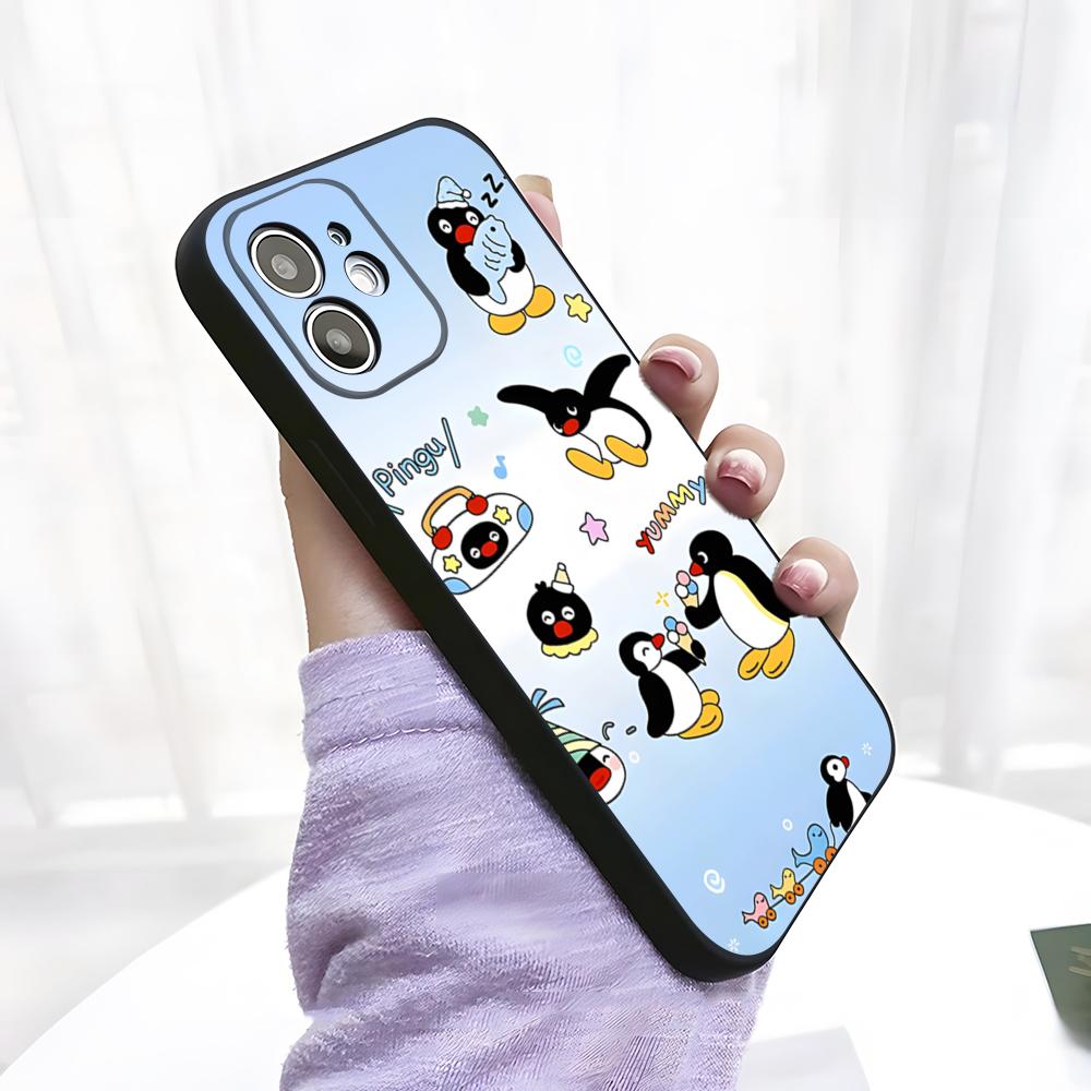 

Чехол для телефона P-Pingu Пингвин для iPhone 17 Pro Max 15 Pro 16 14 Plus 12 13 Mini 11 Pro Ударопрочный Мягкий Чехол iPhone15