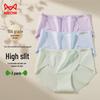 MaoRen Women's Cotton Breathable Anti-Bacterial High-Cut Briefs (3-Pack)