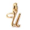 Les Trésors De Lily [K3670] - Gold Plated 'Letter U' Pendant