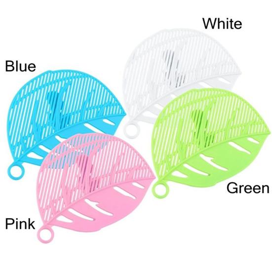 Kitchen Leaf Shape Rice Wash Sieve Strainer Noodles Beans Peas Cleaning Tool