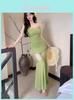 Private Lady Summer Mermaid Dress With Polyester Fabric And Slim Fit For Elegant Wear