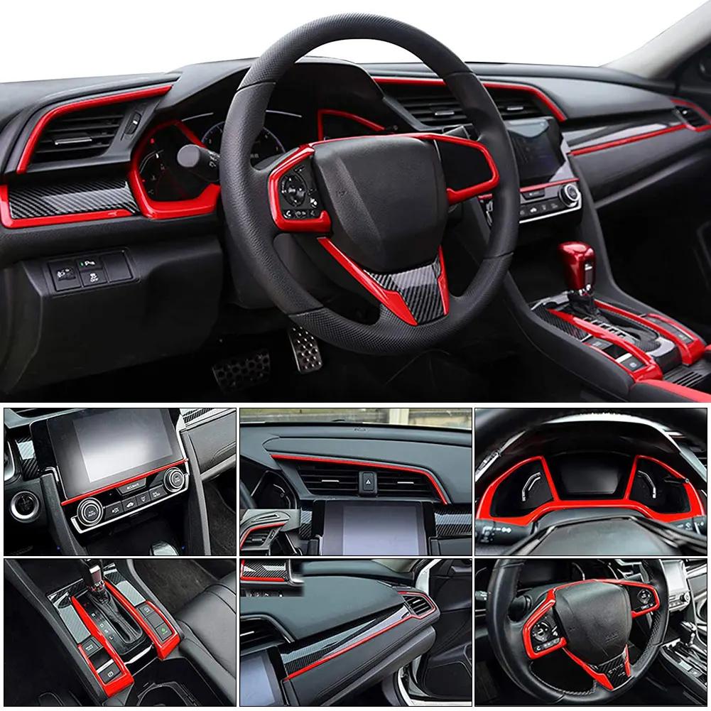 15 ks Kryt na středové konzole na palubní desce automobilu Vývod vzduchu levý kryt automatického řazení pro Honda 10th Civic 2016-2021