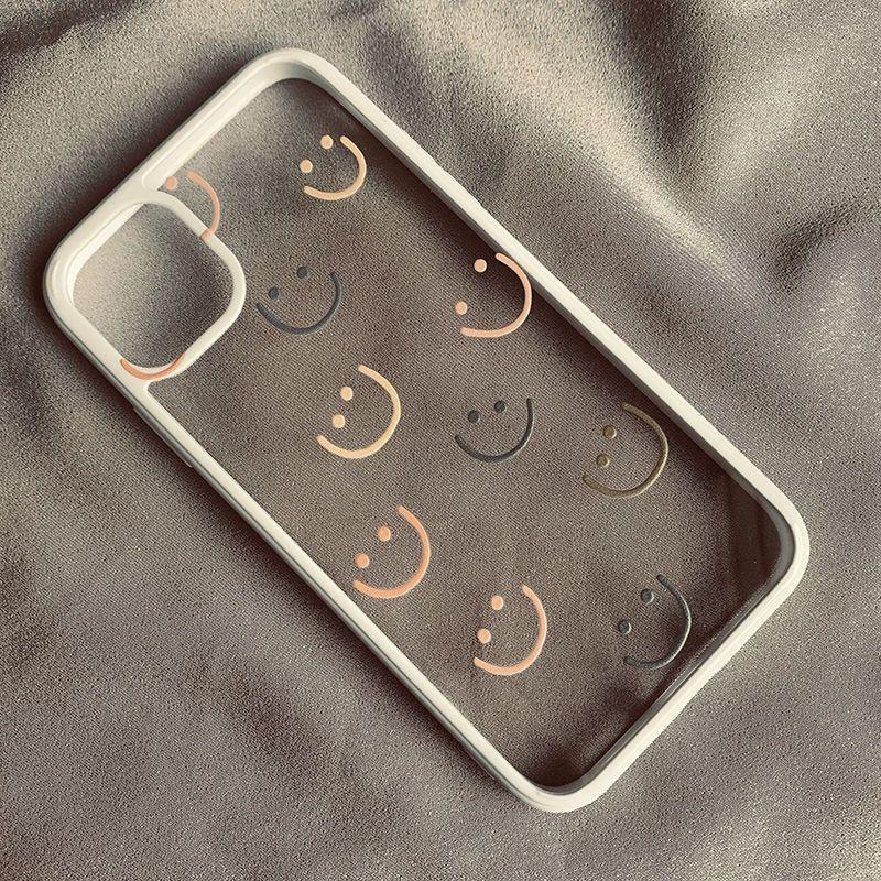 Lucky Side Smiling Face Phone Case For Iphone 17 17Air 16 15 14 Plus Clear Case For Iphone 13 12 11 Pro Max Case Funda Bumber