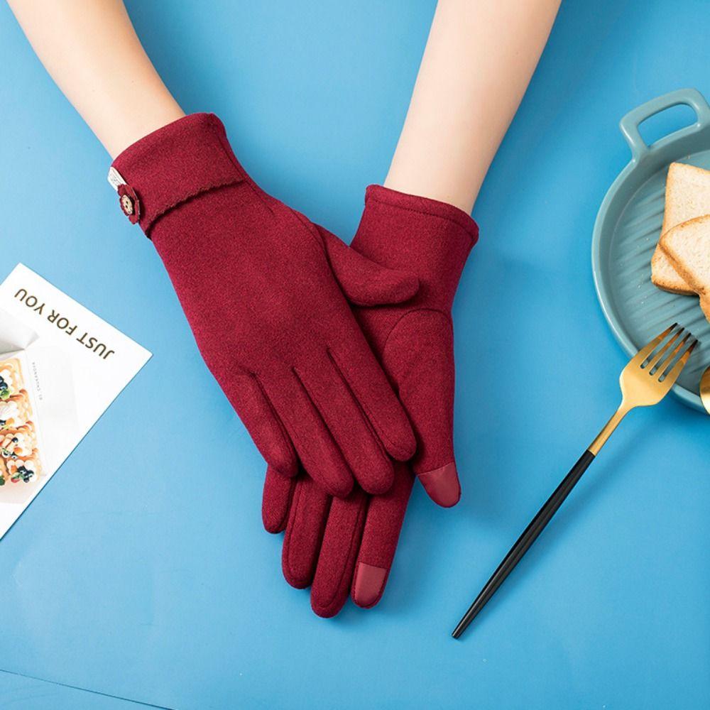 Thick Winter Thermal Gloves Keep Warm Female Driving Glove  Gloves  Youth Student