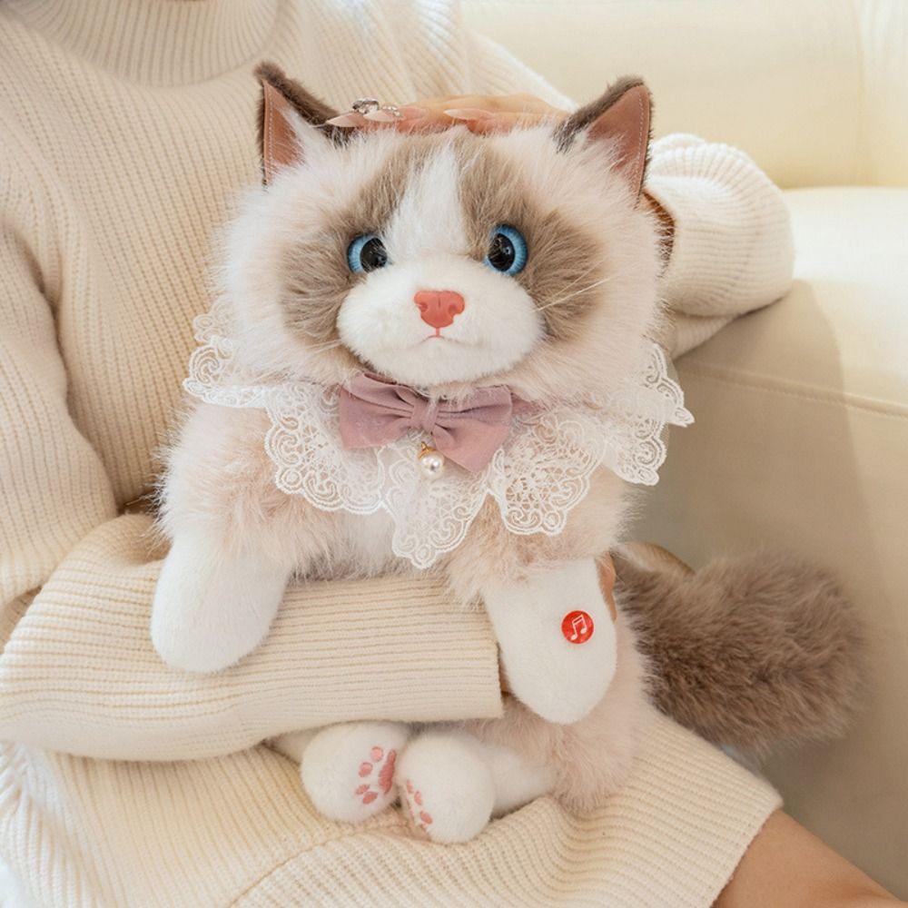 Super Realistic Simulated Puppet Cat Backpack Stuffed Animals Animals Plush Bag  Birthday Gift