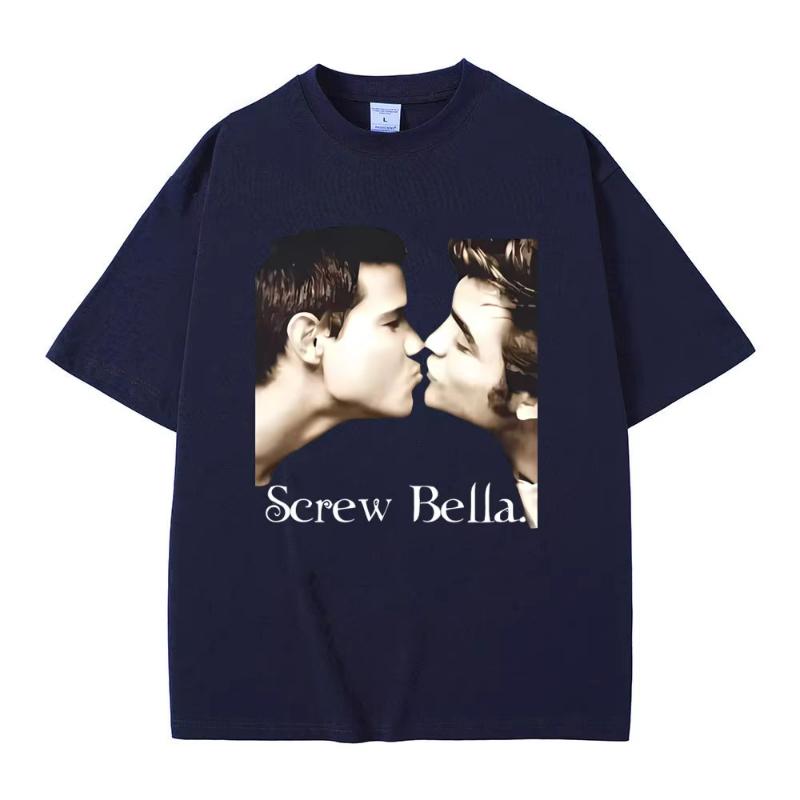 

Screw Bella Retro T Shirt Twilight Funny Meme T-shirts Men s Women s Fashion Casual Oversized Cotton T-shirt Streetwear S