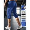 Men's Plus Size Lightweight Quick Drying Sports Pants with Zippered Pockets and Reflective Strips - High Stretch and Breathable, Fitness Apparel