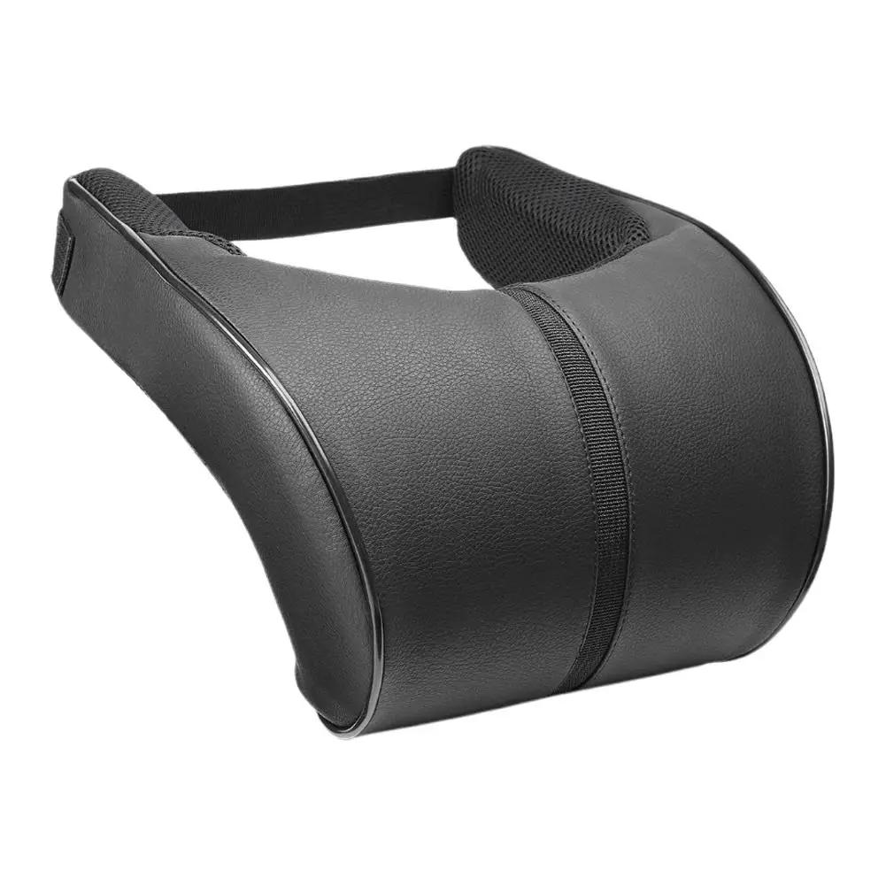 Car Headrest Neck Pillow PU Leather Headrest Pillow Neck Seat Car Neck Foam Support Relief Memory Cushion Rest Pain Pillow Z2K7