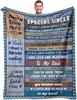 Gifts to My Uncle Blanket from niece nephew Lion Blanket Birthday Festival Idea Gift for family Super Soft Flannel Throw Blanket