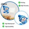 Christmas Party Supplies Cute Snowman Switch Sticker, Self-Adhesive PVC Decorative Decal, Blue And Cartoon Wall Art White Winter Theme for Living Room
