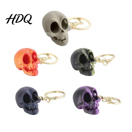 Desk Decor 3D Printed Cute Skull Keychain Artistic Tabletop Ornament