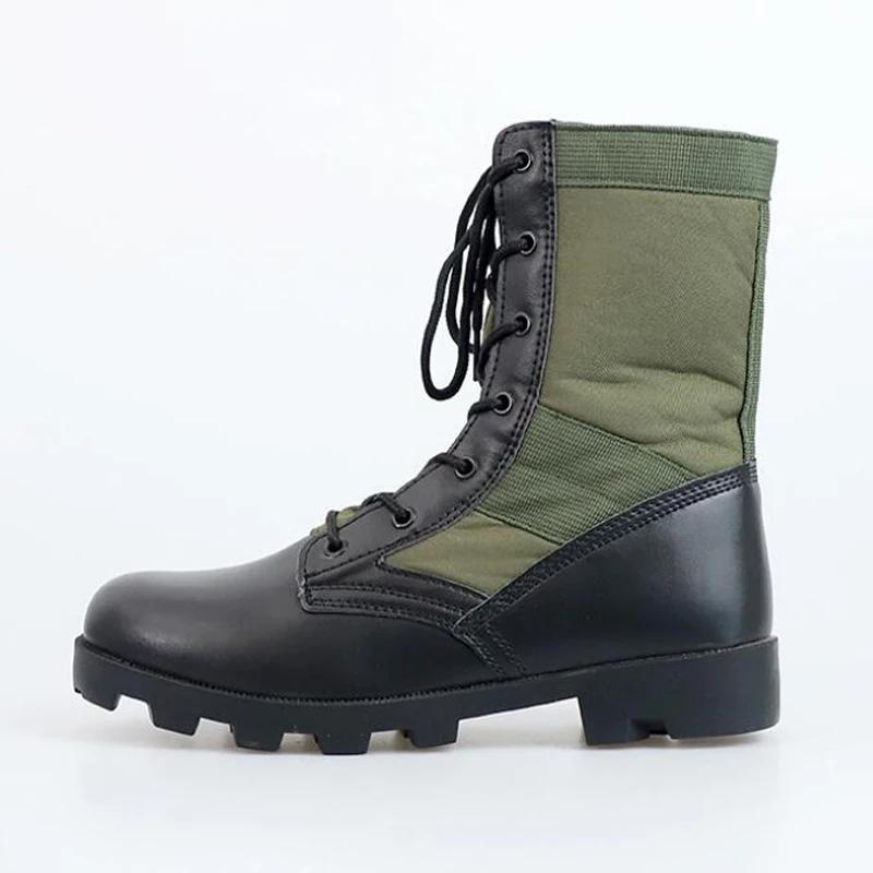 Men Boots High Top Panama Desert Army Green Outdoor Hiking Boots Camouflage Combat Outdoor Training Motorcycle Boots