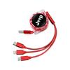 Car Interior Phone Charging Cable 3 In 1 Retractable Data For Jeep Grand Cherokee Wrangler JK Gladiator Compass Renegade Patriot AKL1