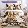 Vintage Sailboat Customize Your Name Bedding Set Breathable Duvet Cover With Pillowcases Decorative Bed Linen For Bedroom Home Decoration Birthday Gif