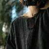 Johnature Women Vintage Blue T-Shirts Patchwork Embroidery Spring Long Sleeve O-Neck Loose T-Shirts