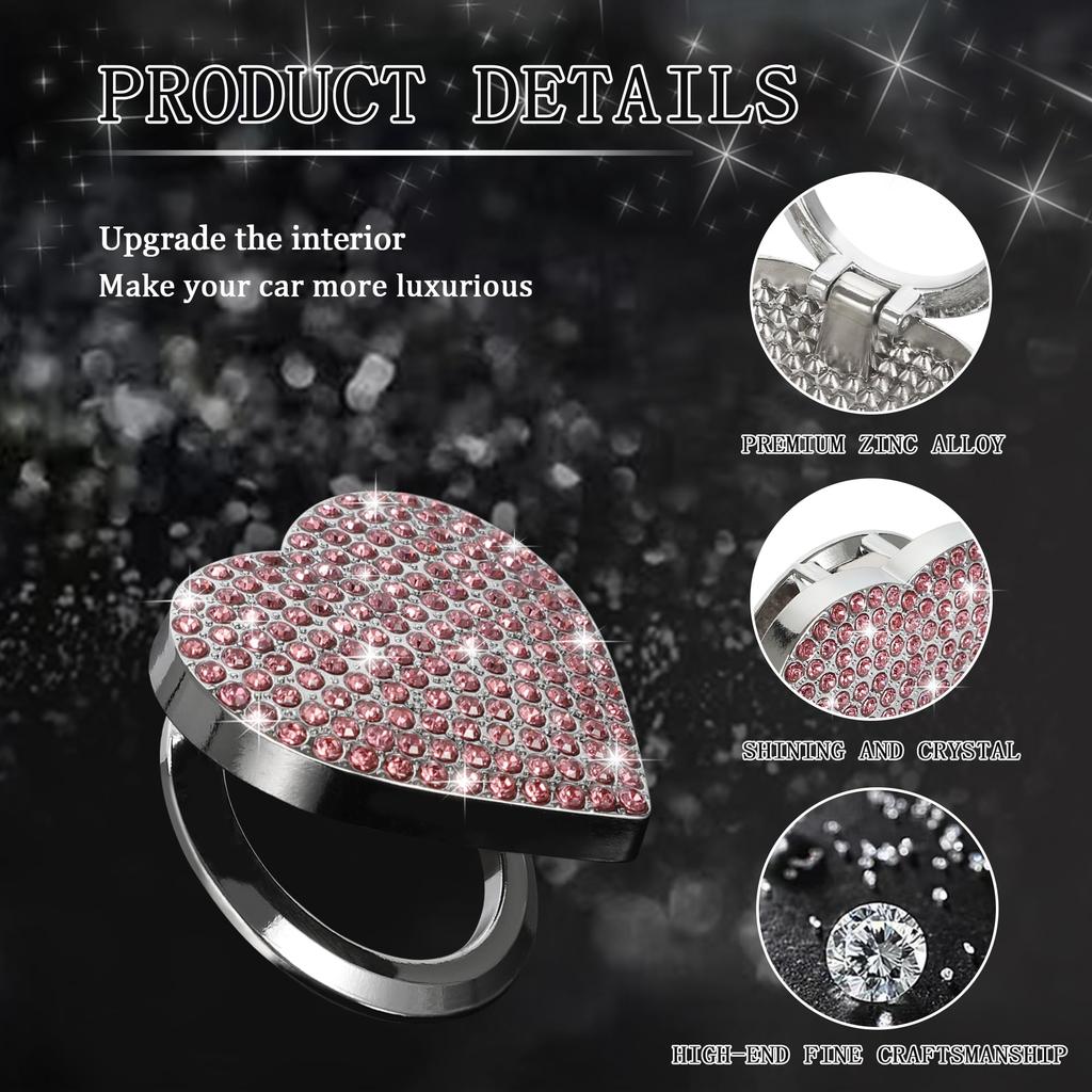 TOMALL Bling Car Engine Start Button Cover Diamond Interior Crystal Push Start Button Ring