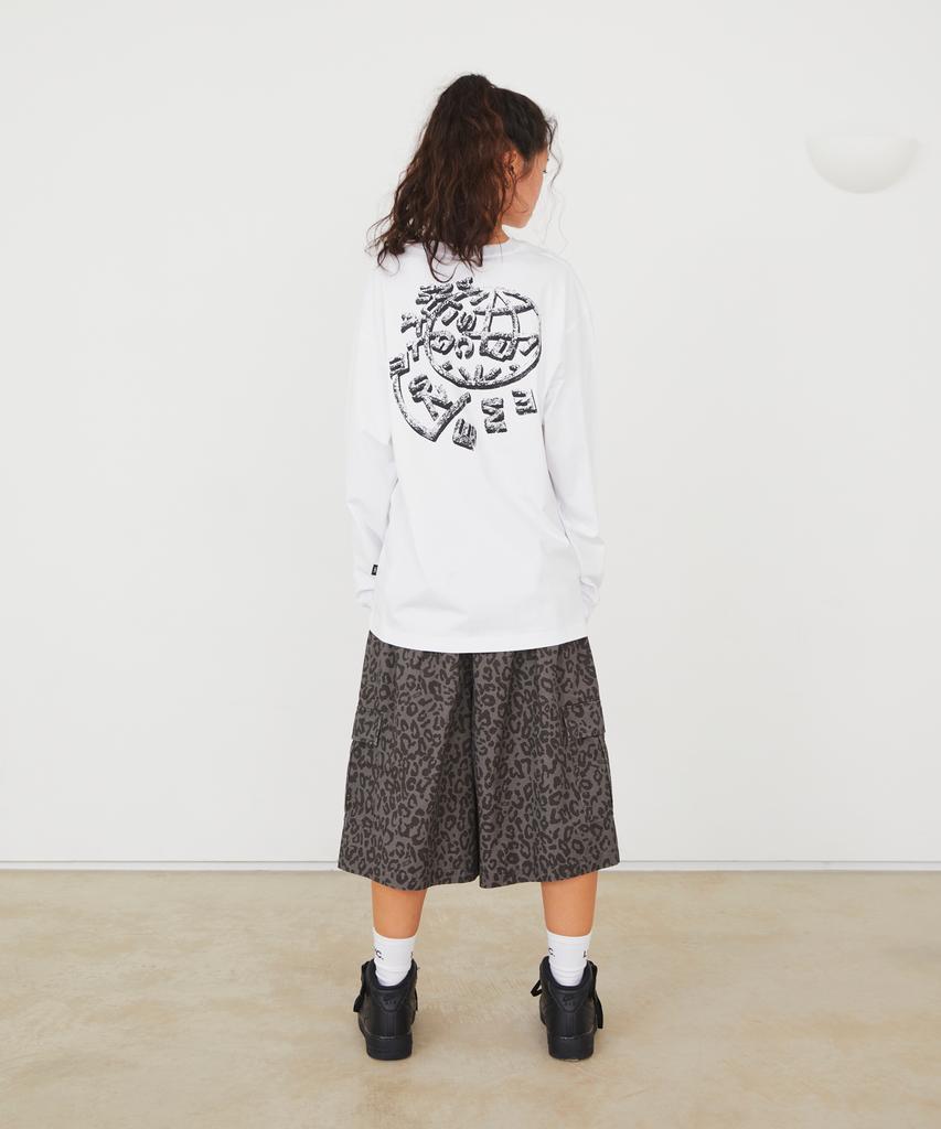 LMC Unbalance Globe Long Slv Tee White