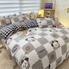 Simple Bedding Washed Cotton Four-piece Set Pastoral Bed Sheet Quilt Cover Bedding Three-piece Set