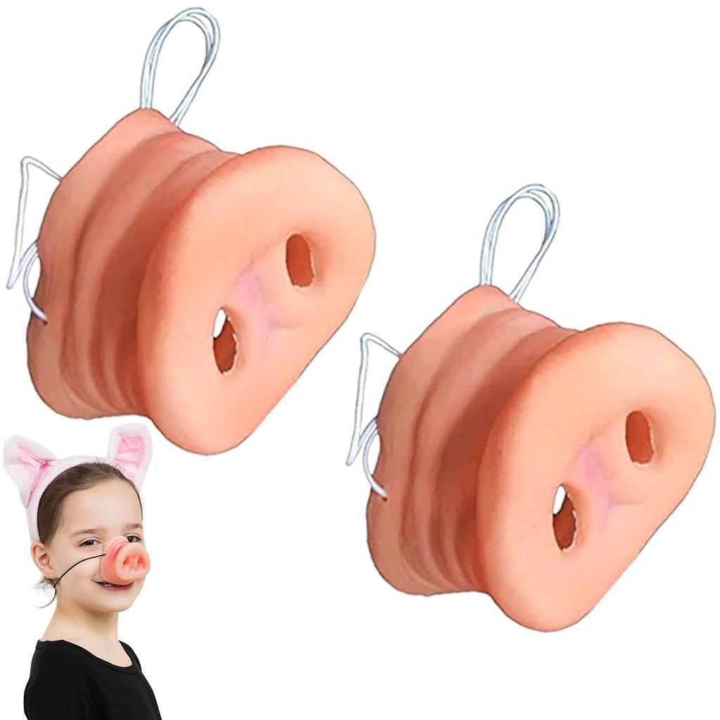 Stretchy Pig Nose Prop Animal Mask for Family and Halloween Cosplay Costume Party Fun Toy CZ-XING 2-Piece Friends,