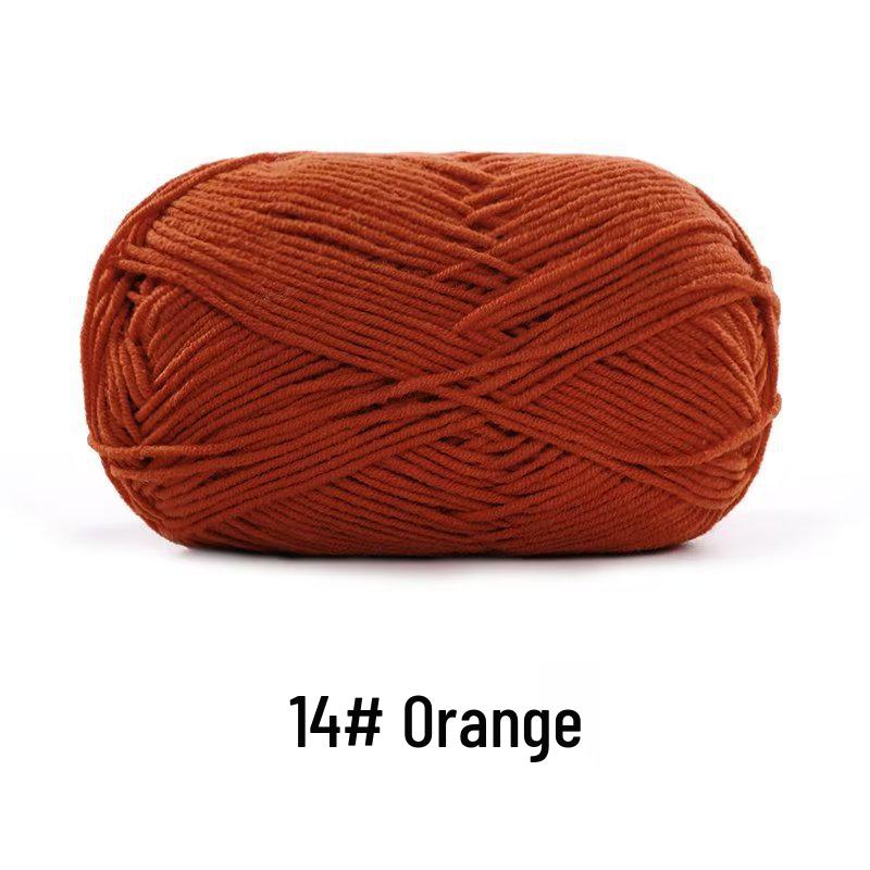 Suhe Meng Xiaoxiao 4-Ply Combed Cotton Milk Yarn for DIY Knitting: Blanket, Hat, Scarf Projects