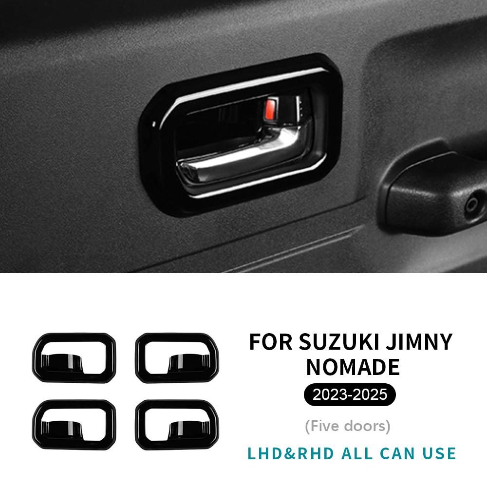 For Suzuki Jimny 3/5-Doors Nomade 18-25 Car Inner Door Pull Handle Cover Trim Auto Handles Frame Protector Interior Accessories