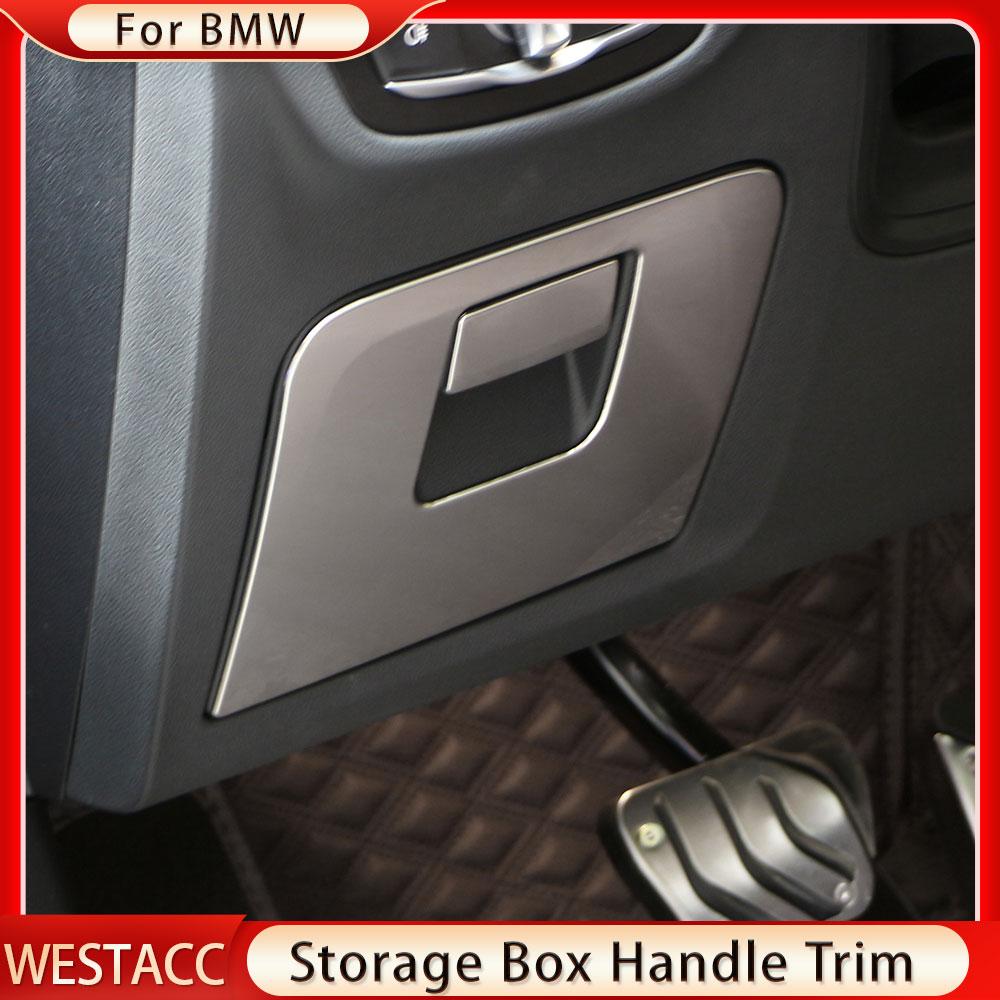 Stainless Steel Car Storage Glove Box Handle Cover Trim Sticker for BMW X3 G01 X4 G02 2018    2022