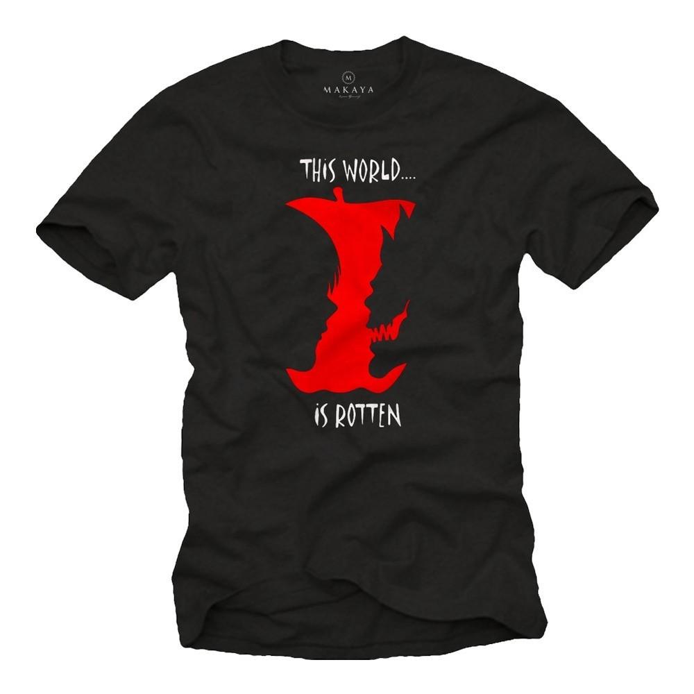

Death Shinigami Men#039;s Comic TShirt with Ryuk Note Men#039;s Anime Nerd Shirt Unisex T-Shirt S