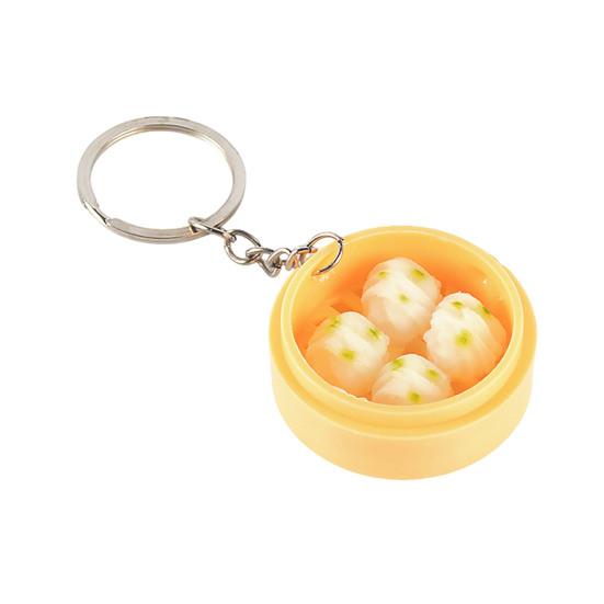 Keychain Pendant Food Steamer Design Lifelike Hanging Ornament Keys Backpack Car Decoration Daily Use Accessory