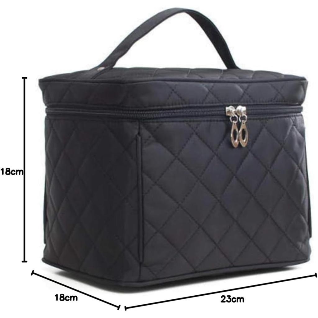 FYX Large Capacity Cosmetic Bag with Foldable Makeup Vanity Travel Bag with Dresser Cosmetic Storage Small Travel Ultra Functional Mirror, Pouch,