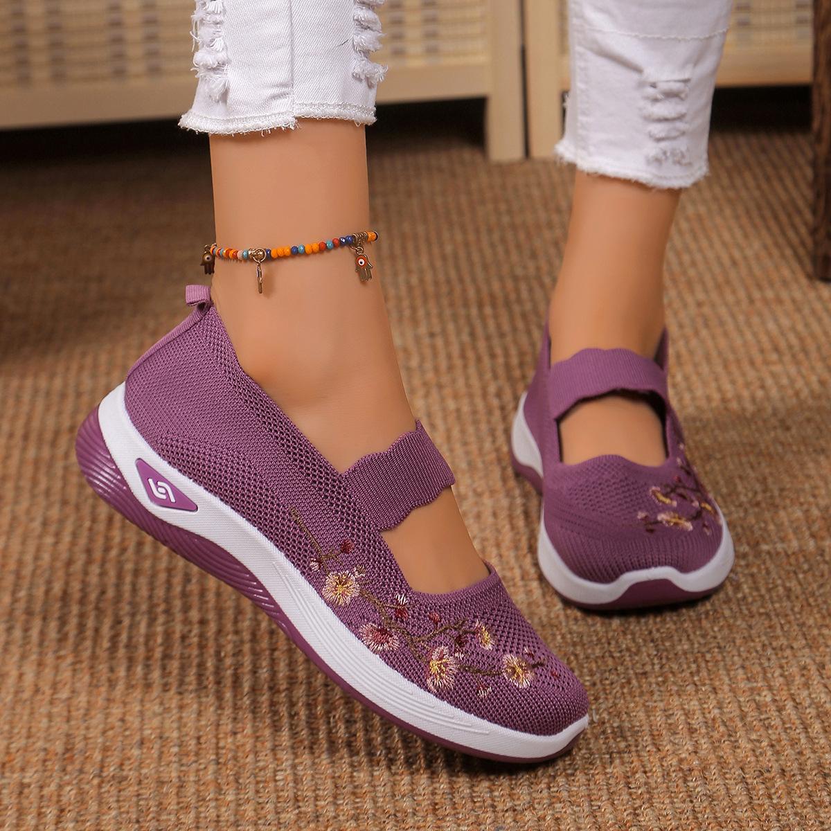 

новые модные туфли мягкая подошва удобная тканевая обувь весенне-летняя нескользящая обувь 41