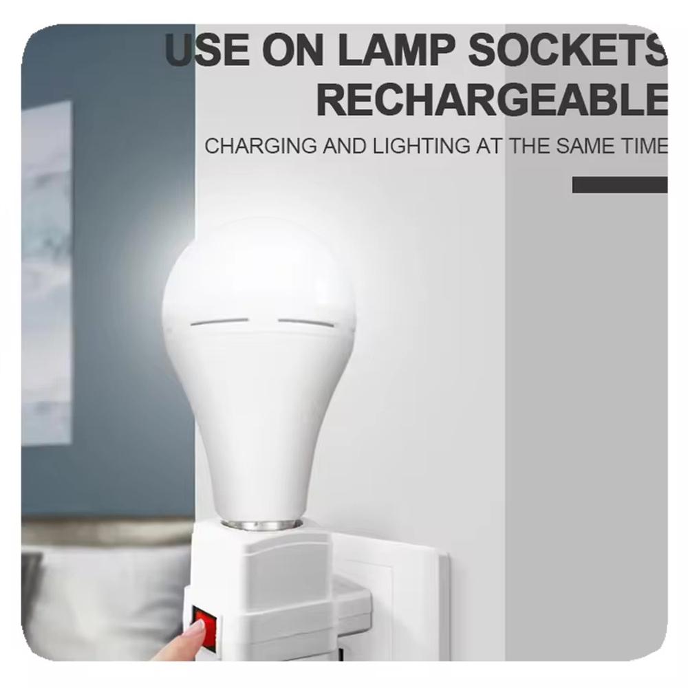 E27 Rechargeable Emergency LED Lamp Bulbs 7W 9W 12W 15W High Brightness Light Bulb Outdoor Camping Fishing Portable Lamps Lights