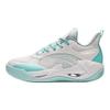 Anta Kids Wind Tunnel Simple Sports Shock Absorbing Wear Resistant Low Top Basketball Shoes Kids Sneaker White Blue A312421104-1