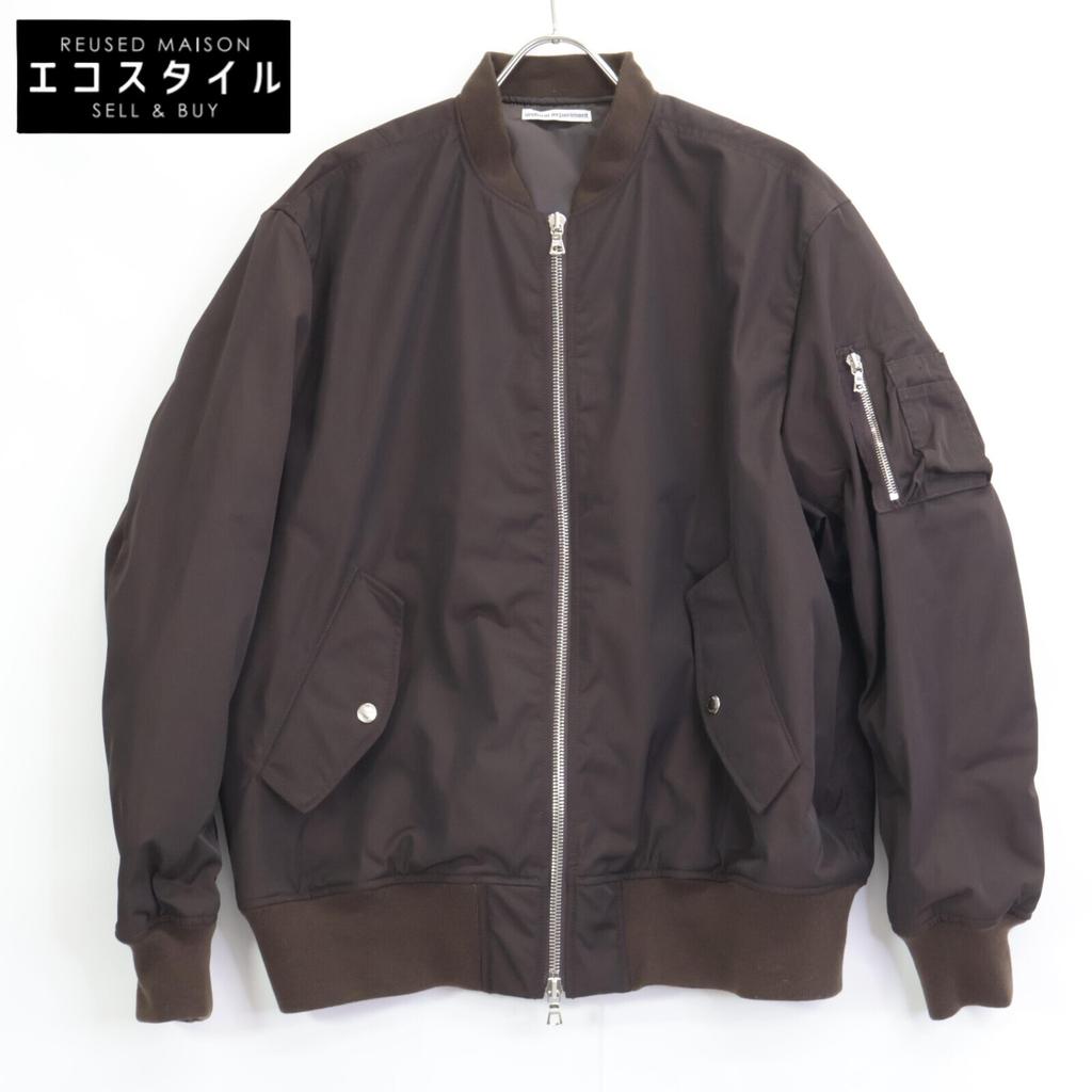 Uniform Experiment 2420000 Blue Double Zip Flight Jacket Jacket 3 BrownUsed