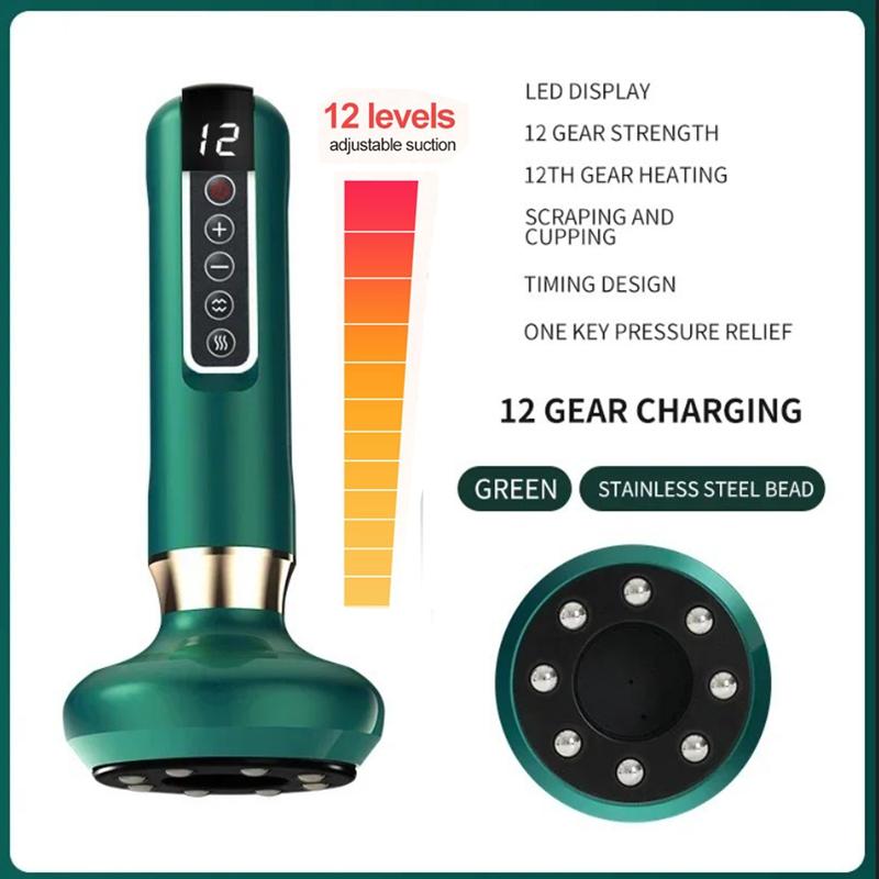 Durable And Safe Anti Cellulite Infrared Thermo Shaping Electric Cupping Massager Suction Scraping Rechargeable Full Body Back Shoulder Slimming