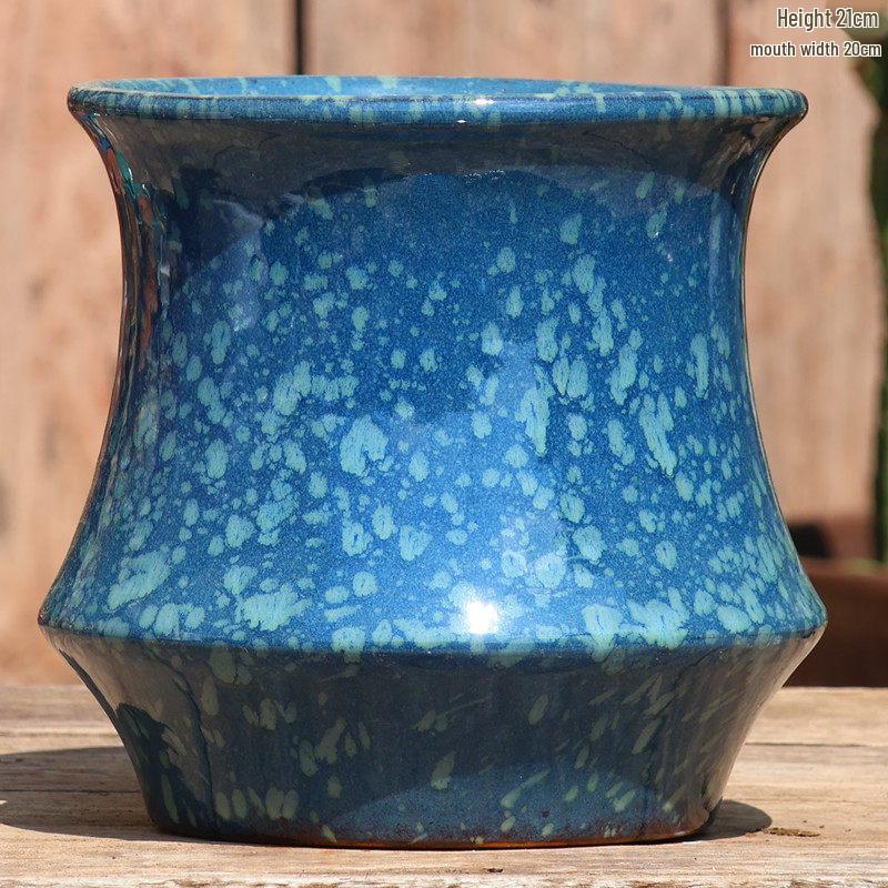 Stor Keramikkruka för Heminredning: Grov keramik för spindelväxt, gullranka, suckulenter och paradisfågelblomma. Perfekt för gröna växter och blommor.