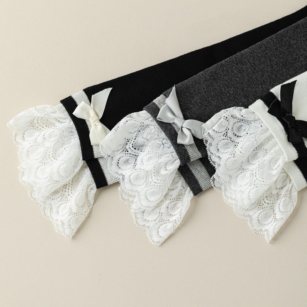 Strümpfe mit Schleife College-Stil Warme Socken Modische Lange Socken Herbst Winter
