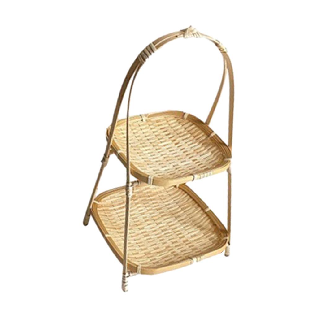 Bamboo Fruit Basket for Organizing Food and Bread in Living Room