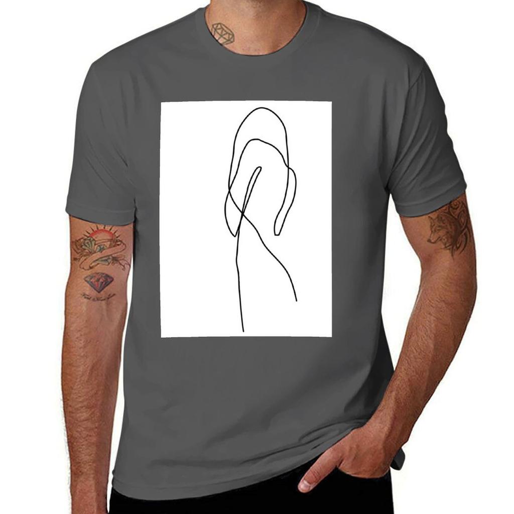 Figure One Line Art TShirt T Shirts for Unisex Pack Cotton TShirt