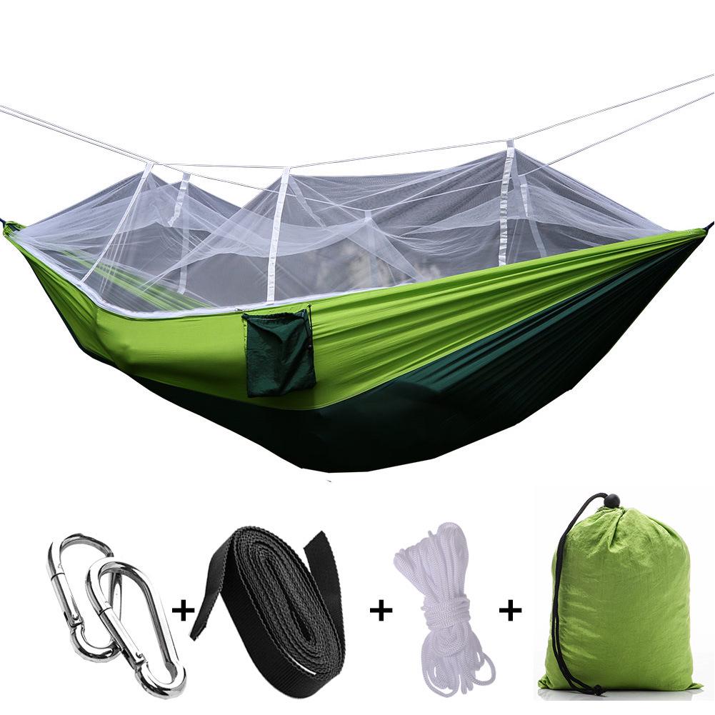 Light Outdoor Breathable Mosquito Net Hammock Anti-Rollover Field Camping Leisure Parachute Deployment Swing Hanging Seat