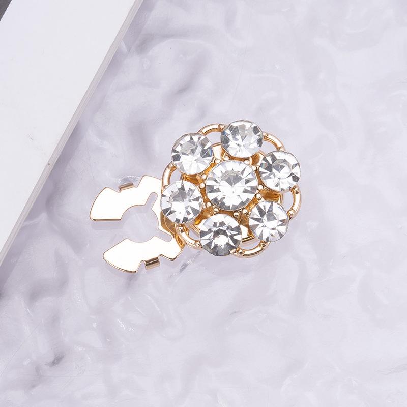 Botões de Punho e Botões de Colarinho Decorativos com Strass Coloridos