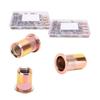 Practical Sturdy Flat Head Rivets Nut Set 400Pieces Sturdy Carbon Steel Nutserts Tool Set Daily Use Craft Supplies