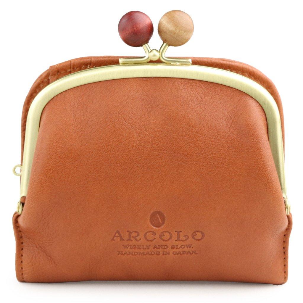 

ARCOLO Women s Brown Bi-fold Wallet with Clasp, Made in Japan