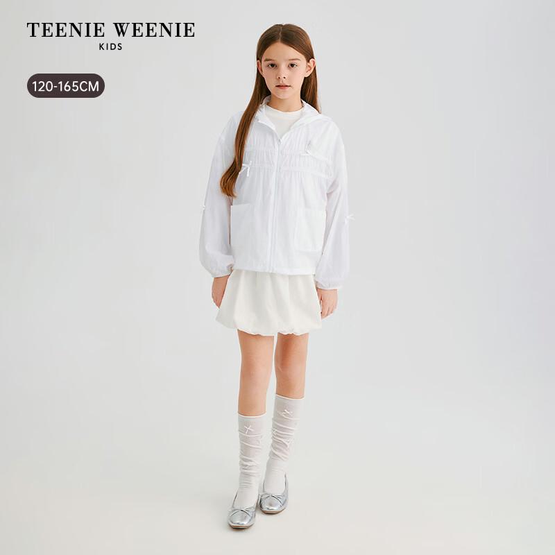 Teenie Weenie Kids Girls  Bow-knot Hooded Lightweight Sun Jacket 130