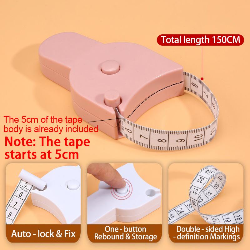 Portable Measuring Tape Mini Ruler Retractable Metric Tape in Inches Measuring Film for Body Soft Measuring Tape
