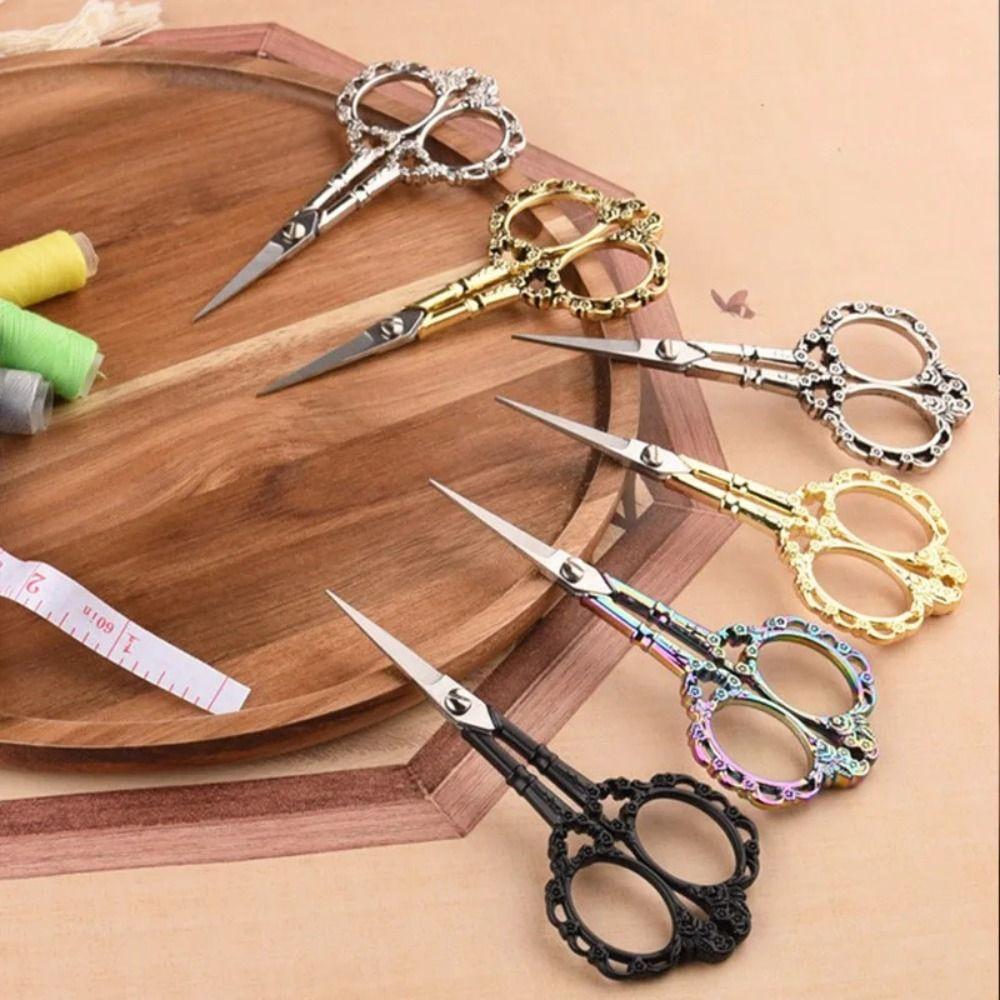 Antique Design Tailor Scissors Stainless Steel Thread Cutter Paper Cutting Tool  Grooming Use