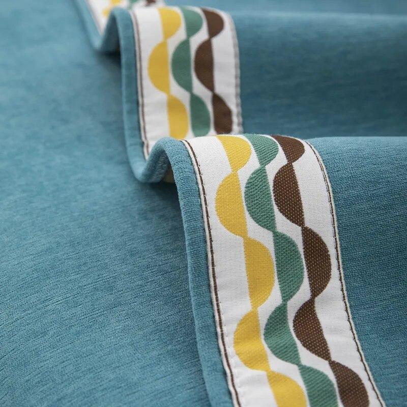 Chenille Dolphin Embroidered Sofa Towel Universal Sectional Solid Color Sofa Cover Modern Anti-slip Couch Cover for Living Room