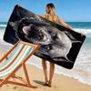Fierce Guard Dog 2D Flat Print Beach Towel, Large Soft Quick Dry Towel for Beach Camping Swimming.MSTJ0918459