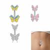 Sunflower Zircon Navel Ring Butterfly Heart Belly Button Ring Fashion Body Piercing Jewelry Girl